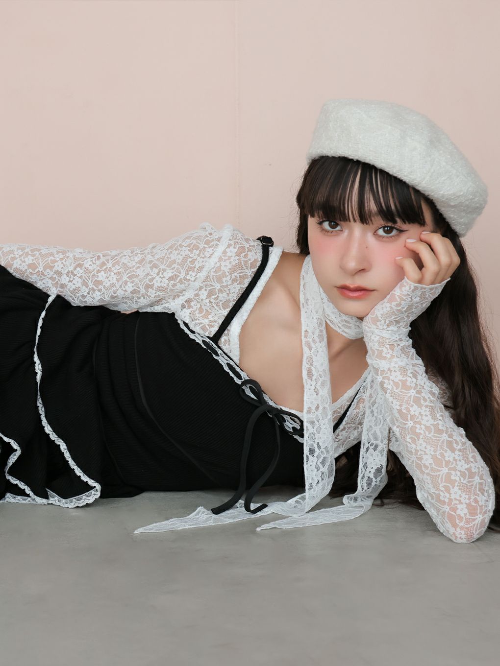 【BUBBLES】リブガーリーアンサンブルワンピース