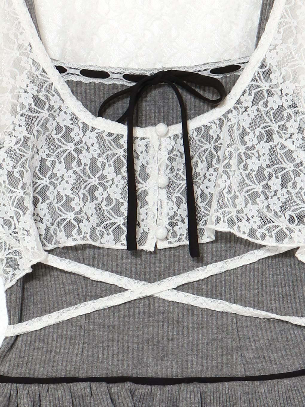 【BUBBLES】リブガーリーアンサンブルワンピース