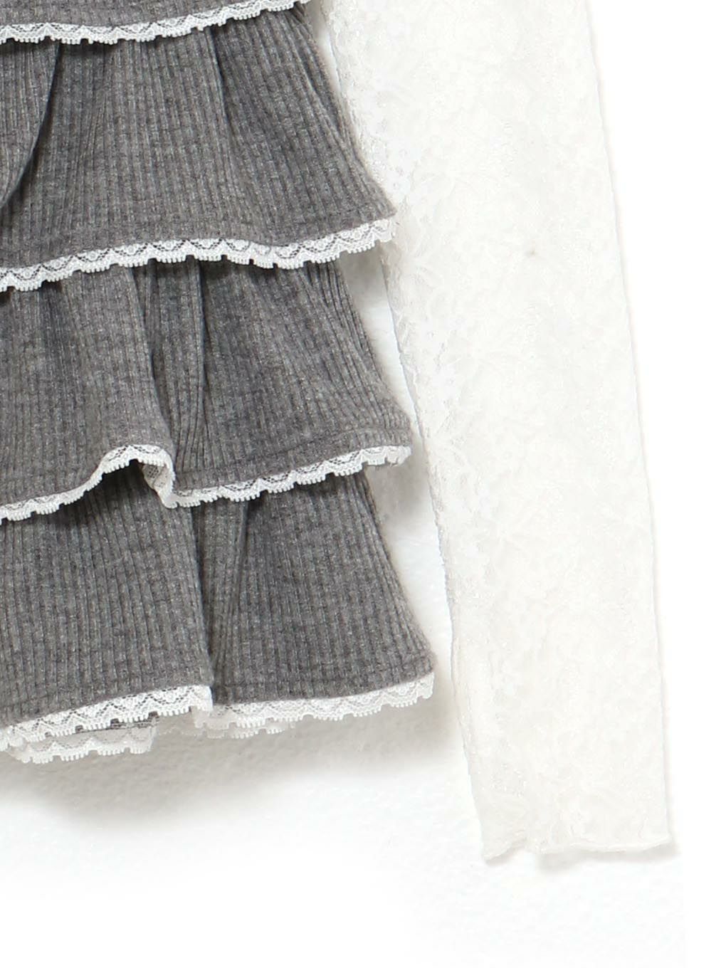 【BUBBLES】リブガーリーアンサンブルワンピース