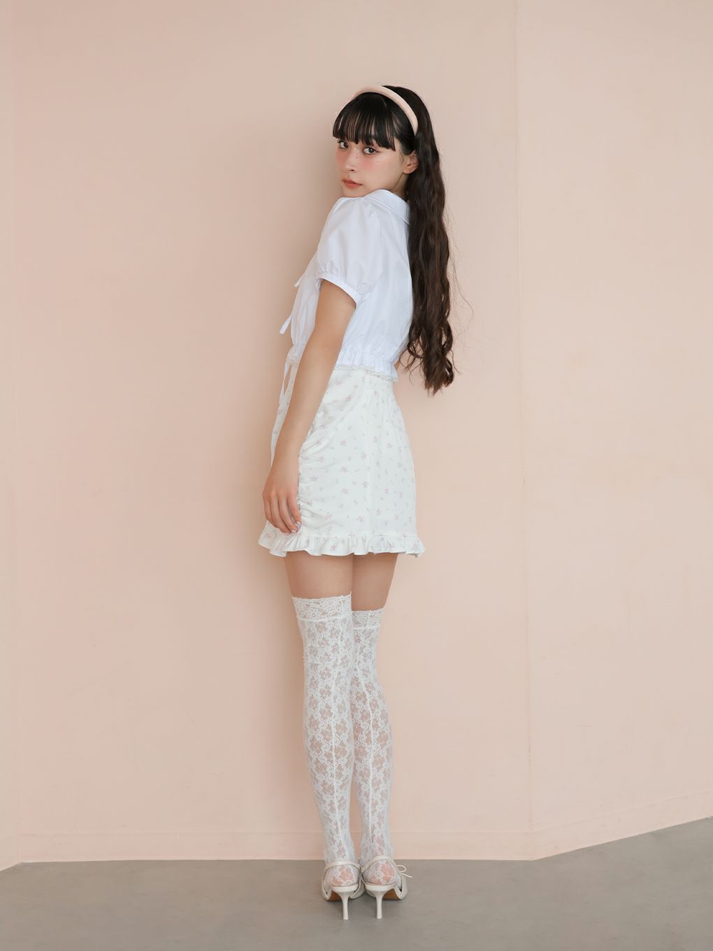 【BUBBLES】コットンリボンワンピース