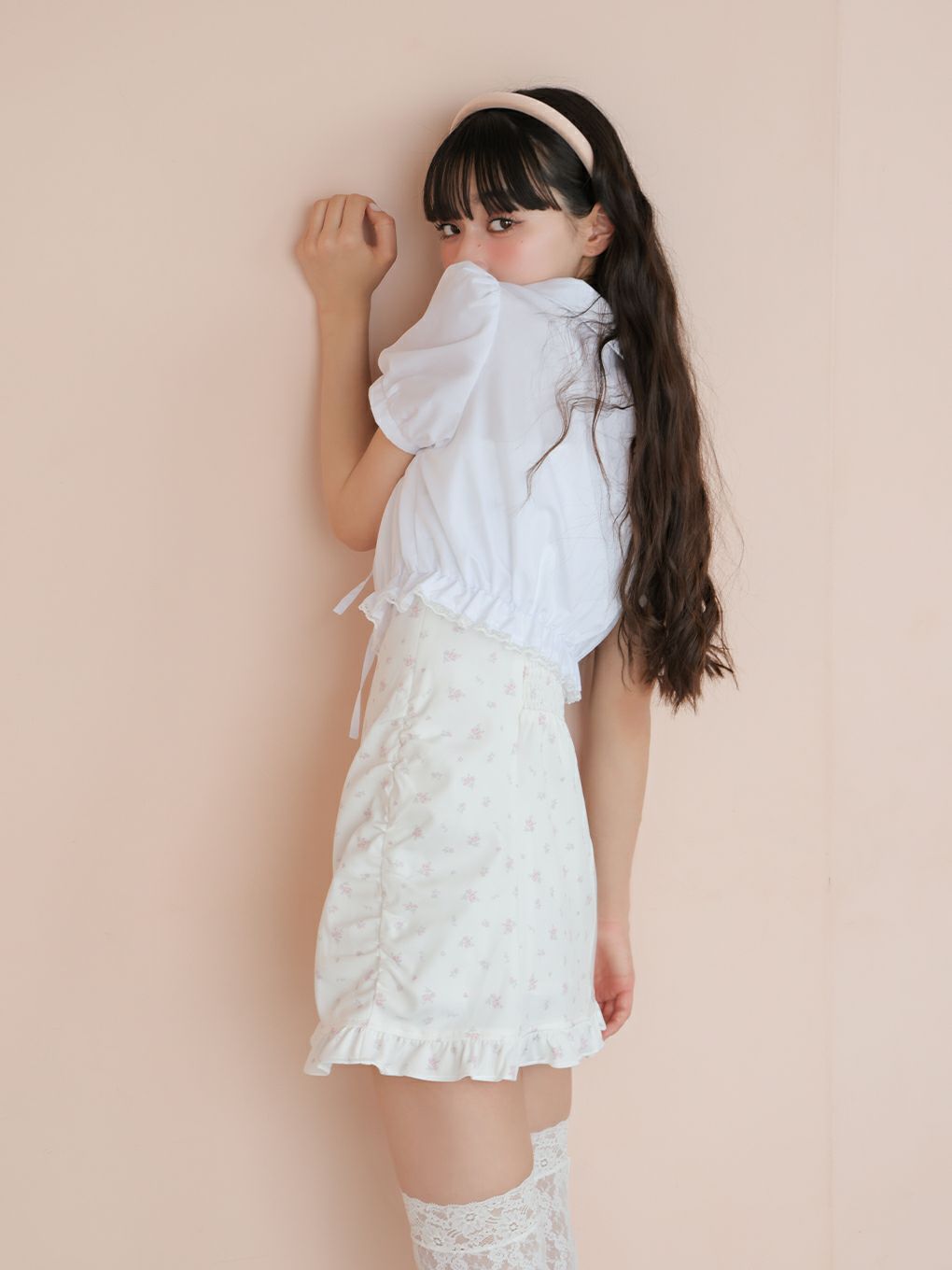 【BUBBLES】コットンリボンワンピース