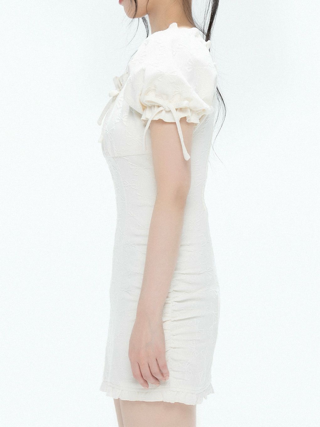 【BUBBLES】リボンジャガードワンピース