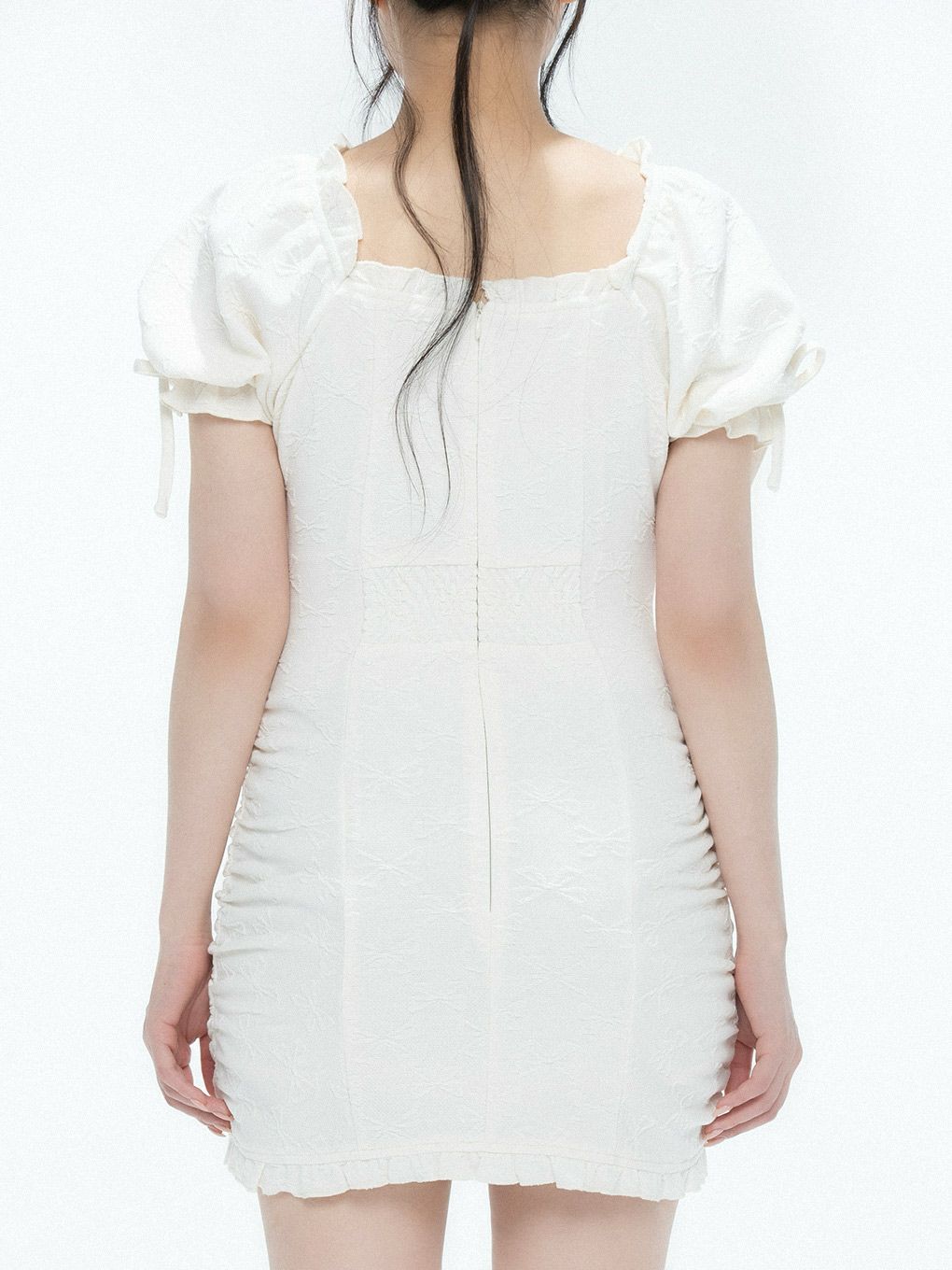 【BUBBLES】リボンジャガードワンピース