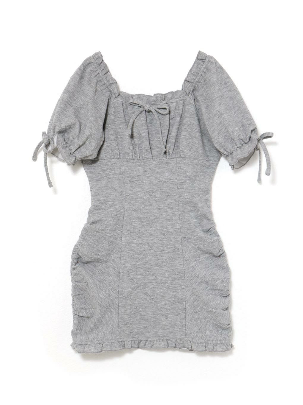 【BUBBLES】リボンジャガードワンピース