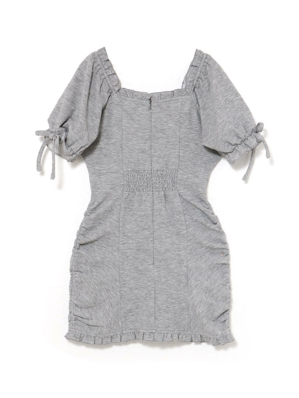 【BUBBLES】リボンジャガードワンピース