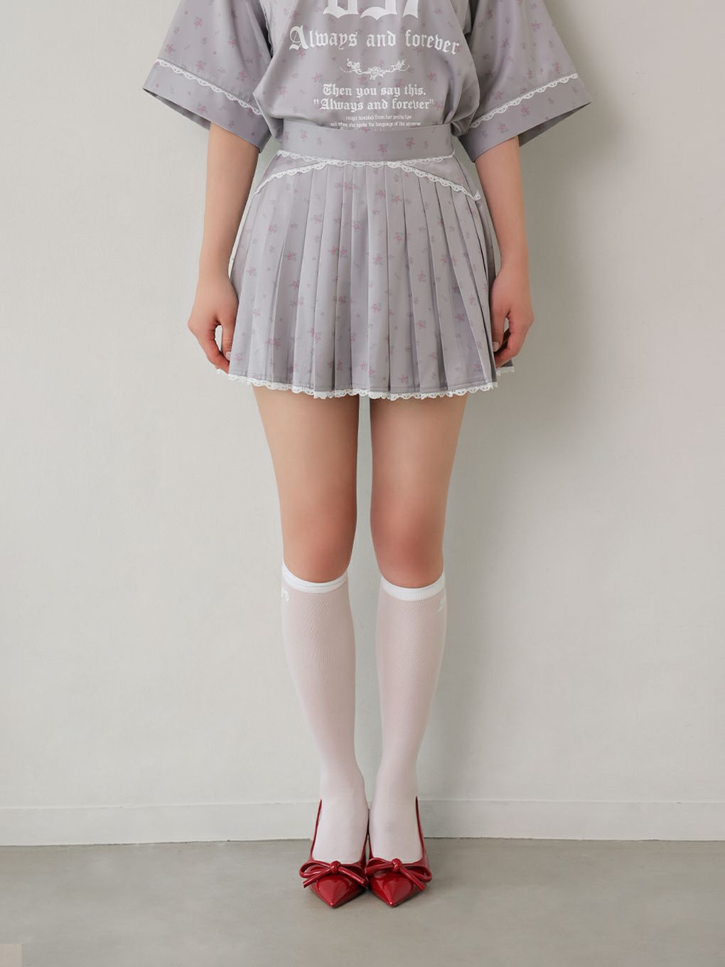 【BUBBLES】ミニレースプリーツスカパン