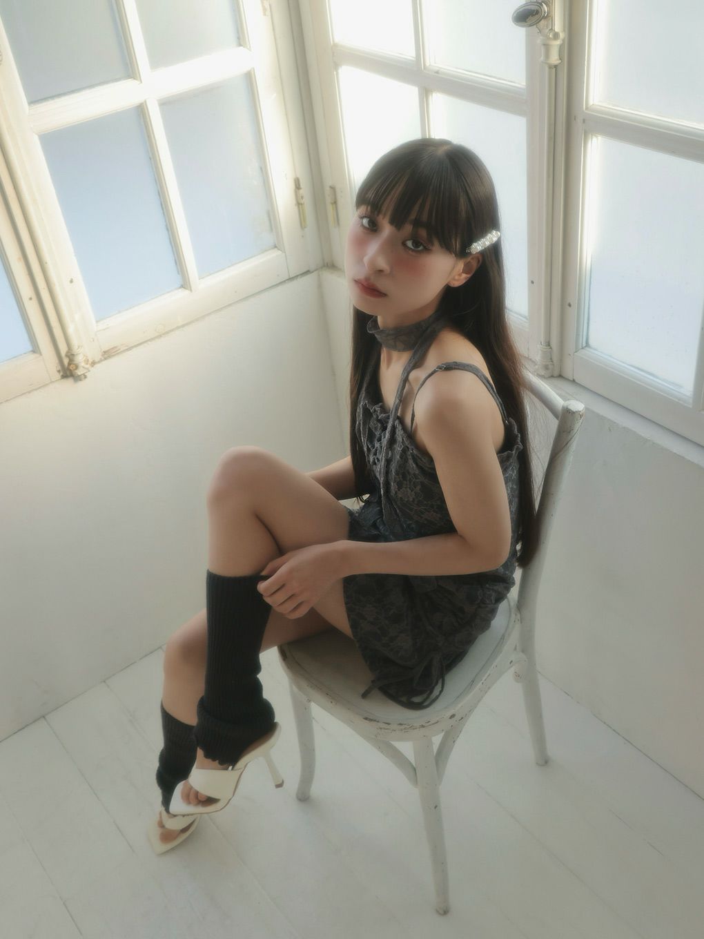 【BUBBLES】レースギャザーワンピース