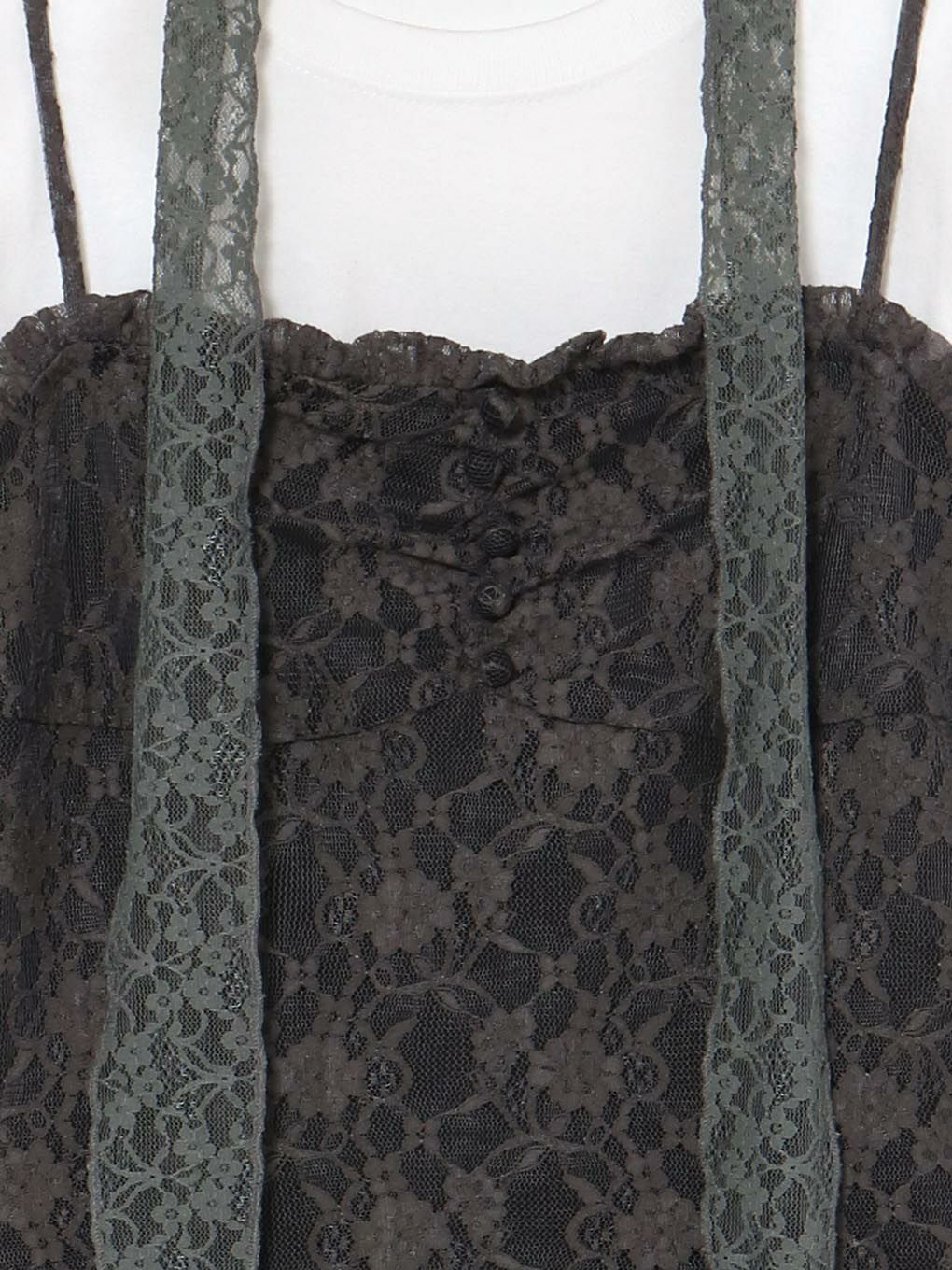 【BUBBLES】レースギャザーワンピース