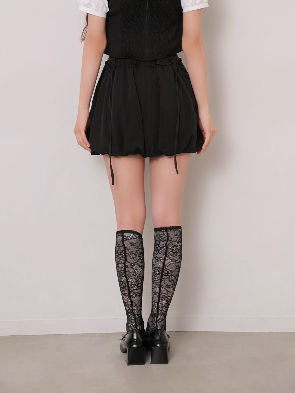 【BUBBLES】サイドリボンバルーンスカート