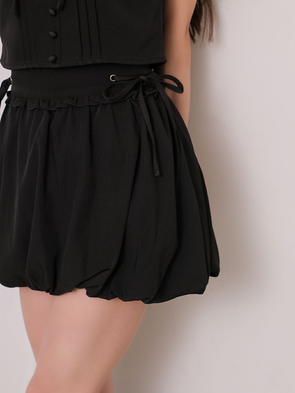 【BUBBLES】サイドリボンバルーンスカート