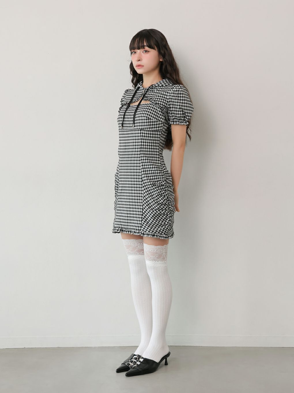 【BUBBLES】ギャザーパーカーワンピース