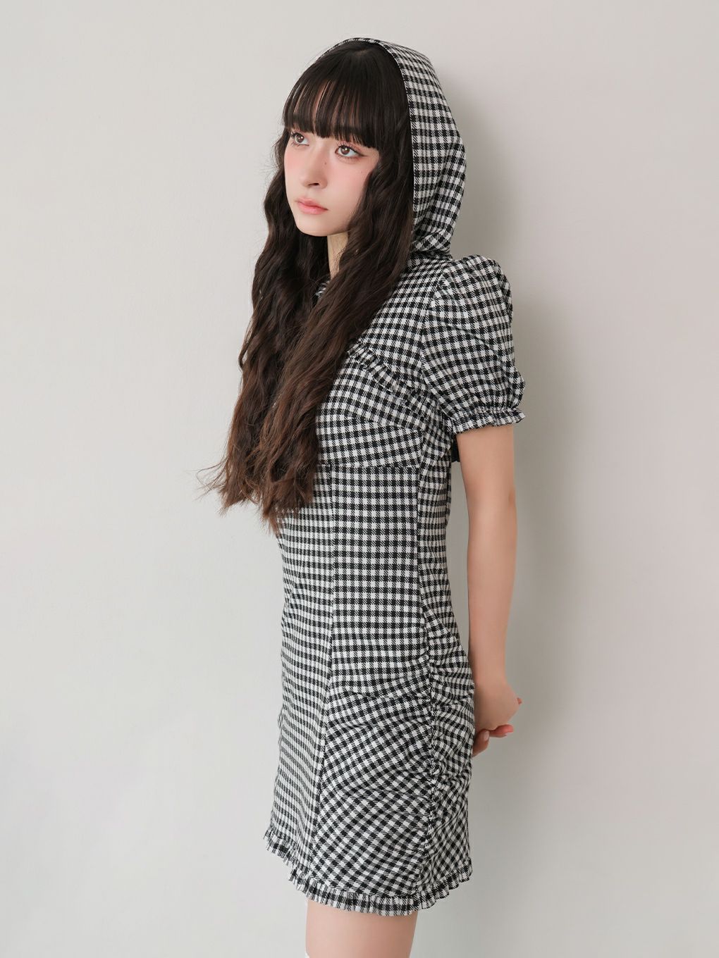 【BUBBLES】ギャザーパーカーワンピース