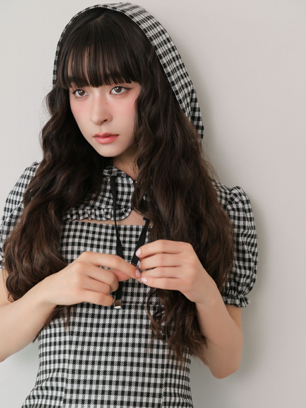 【BUBBLES】ギャザーパーカーワンピース