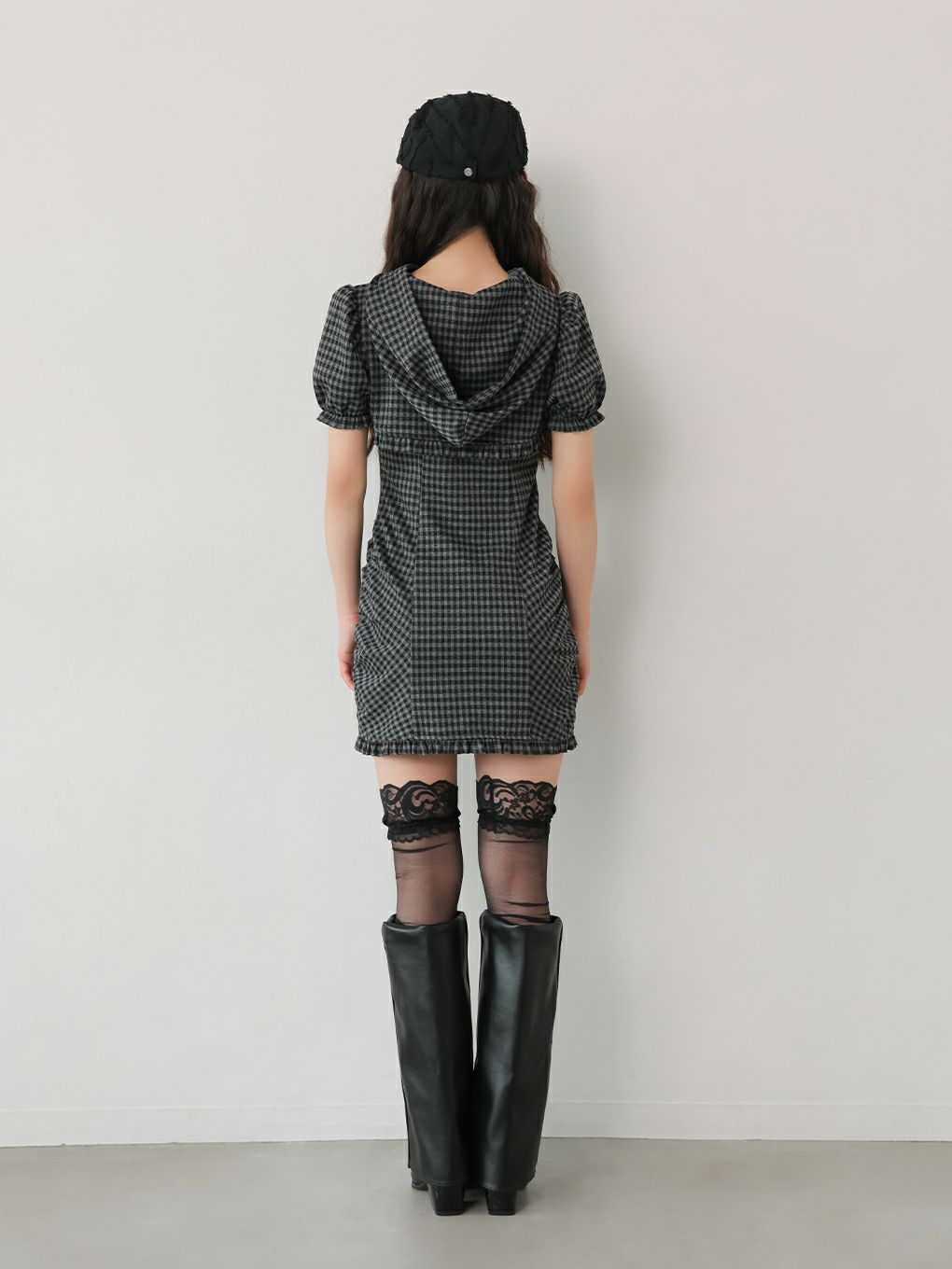 【BUBBLES】ギャザーパーカーワンピース