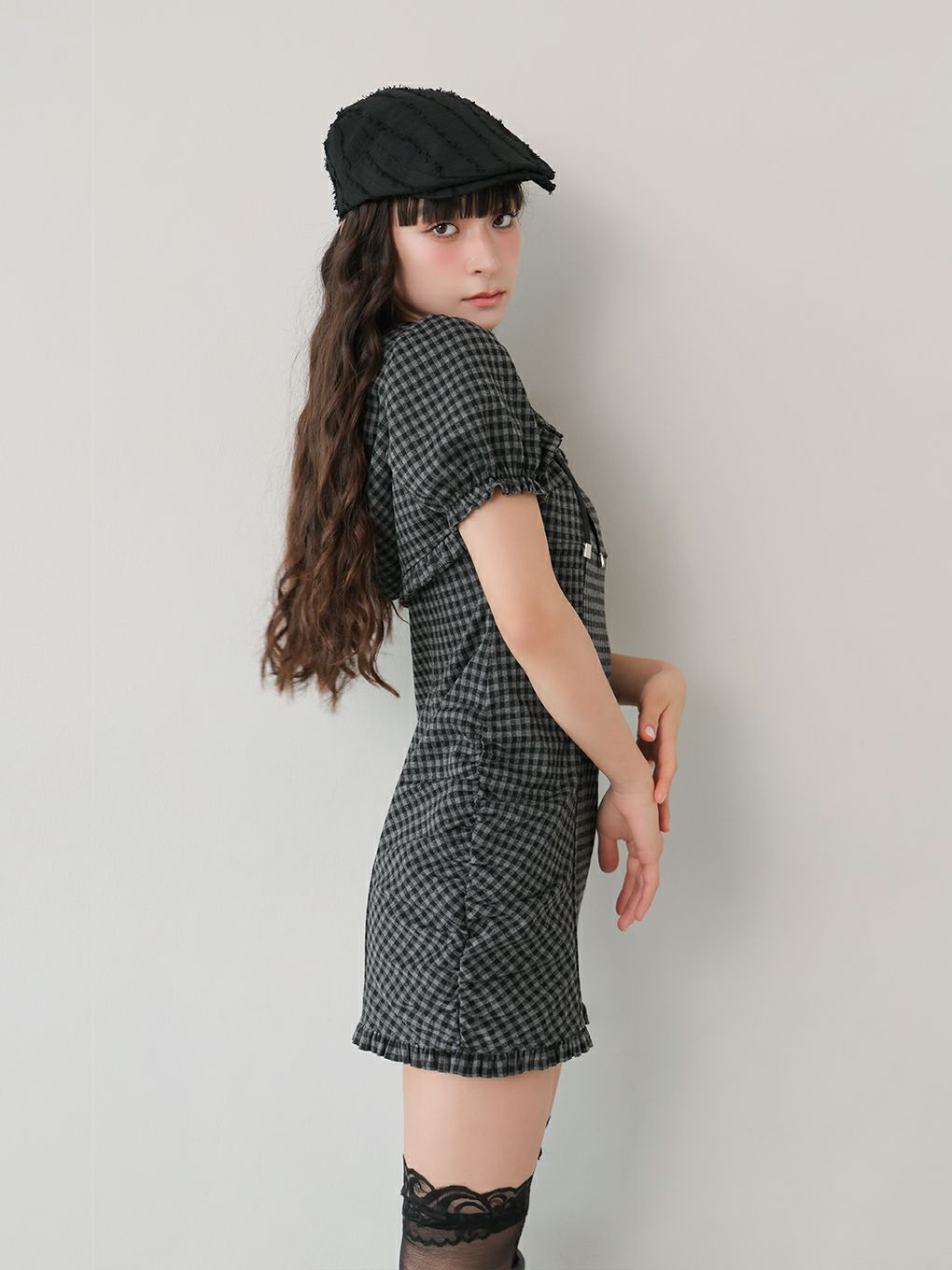 【BUBBLES】ギャザーパーカーワンピース