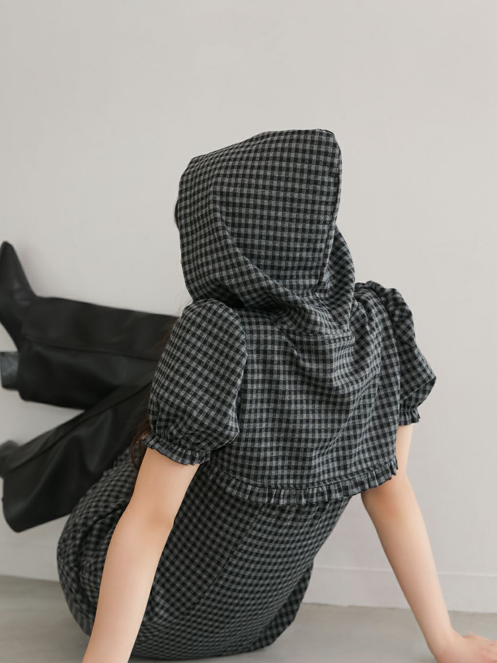 【BUBBLES】ギャザーパーカーワンピース