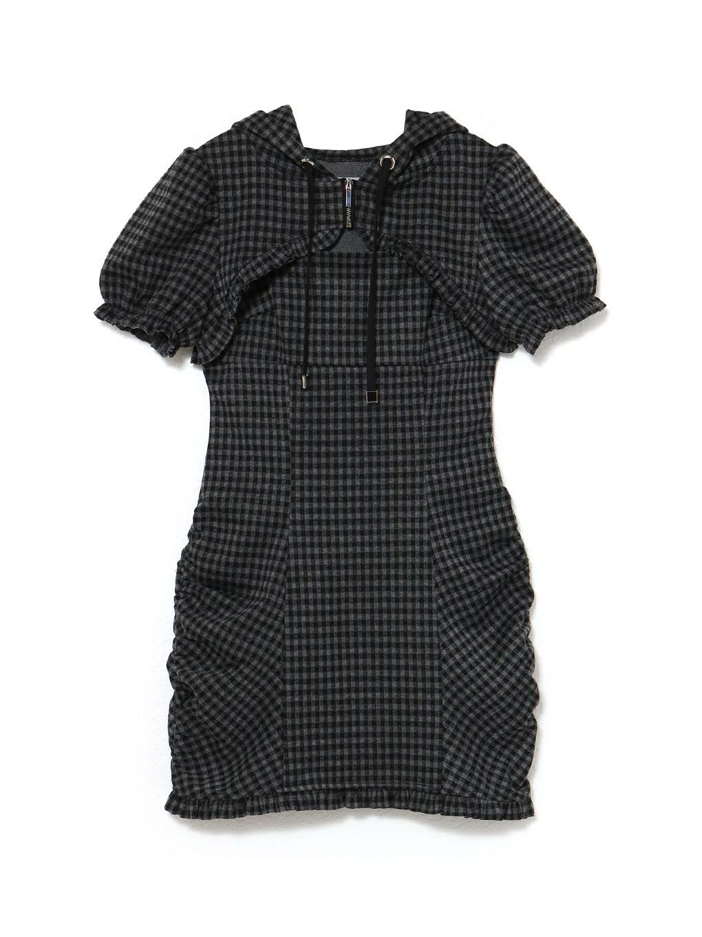 【BUBBLES】ギャザーパーカーワンピース