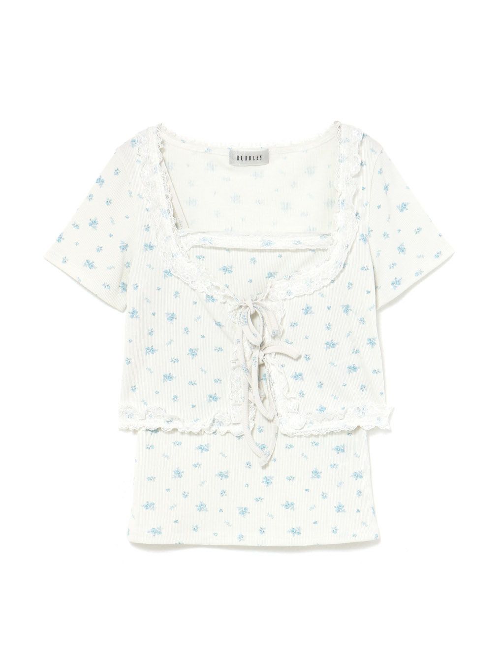 BUBBLES】フラワーリブアンサンブル | sparkling mall online store