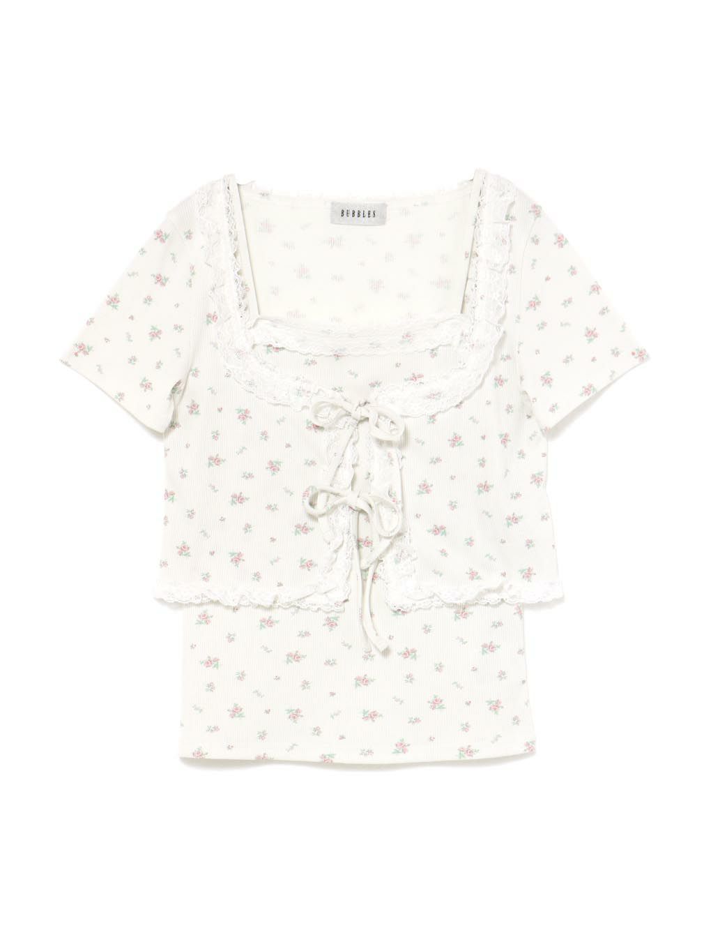BUBBLES】フラワーリブアンサンブル | sparkling mall online store