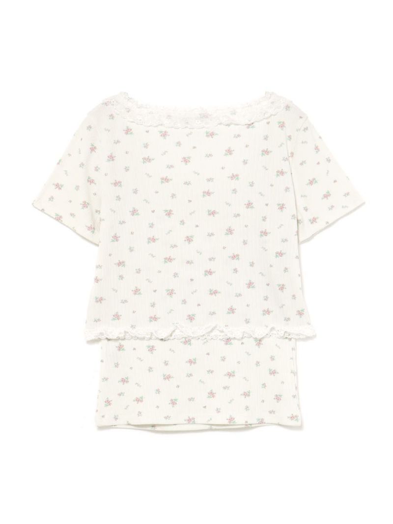 BUBBLES】フラワーリブアンサンブル | sparkling mall online store