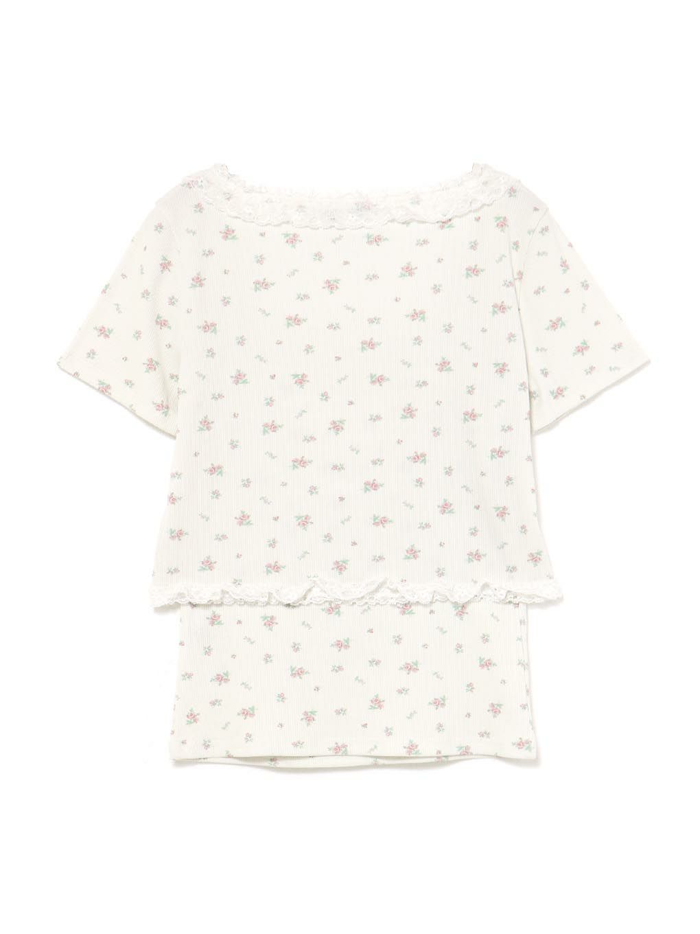 【BUBBLES】フラワーリブアンサンブル