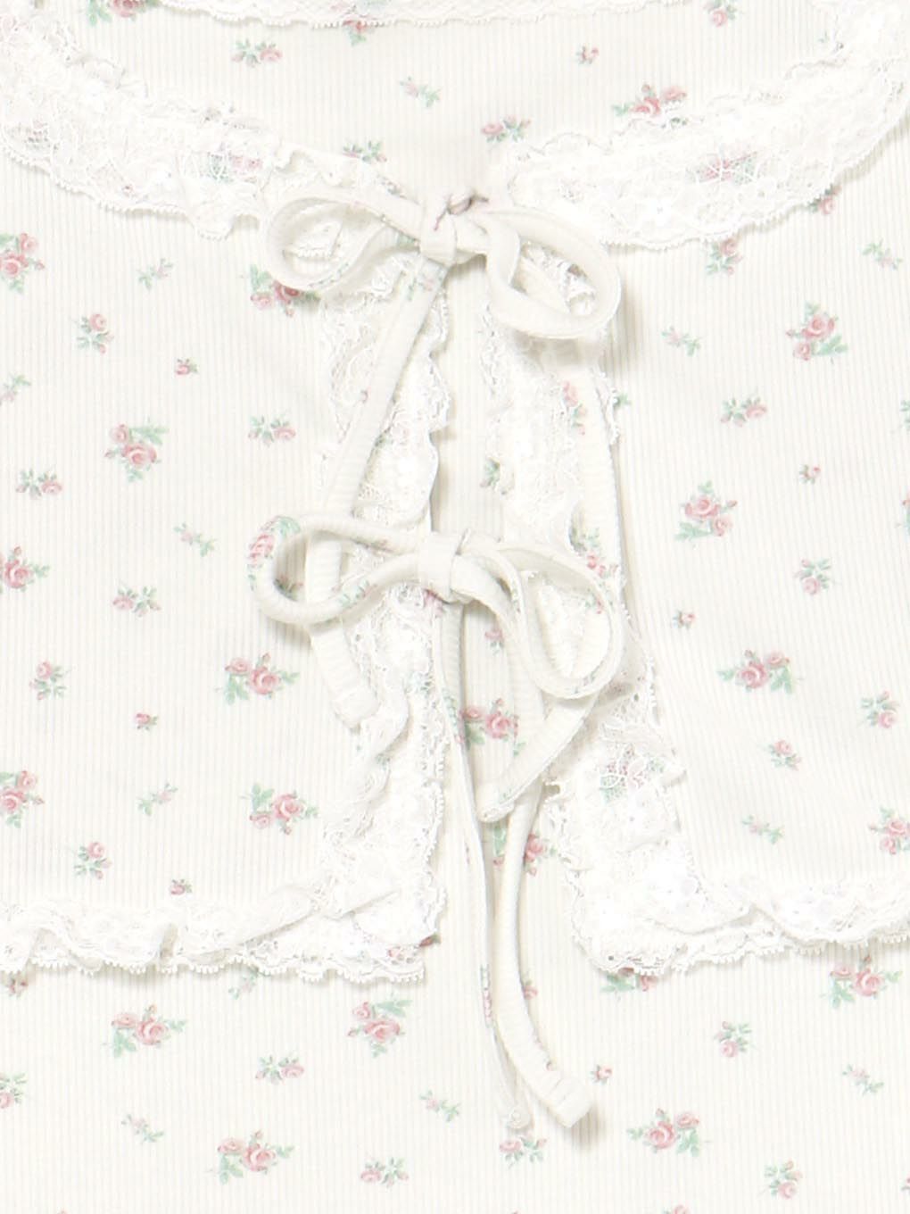 【BUBBLES】フラワーリブアンサンブル