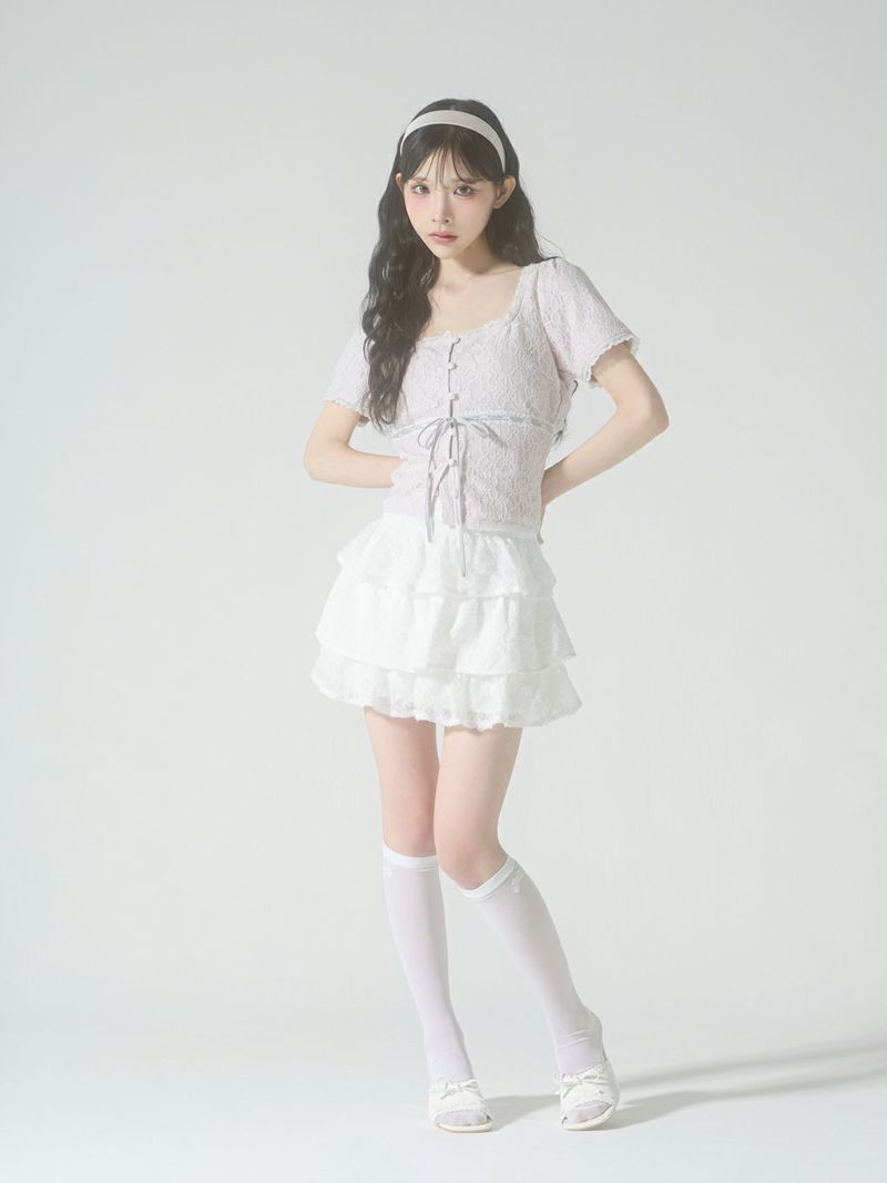 お得セット BUBBLES】ガーリーレーストップス | store online mall sparkling トップス