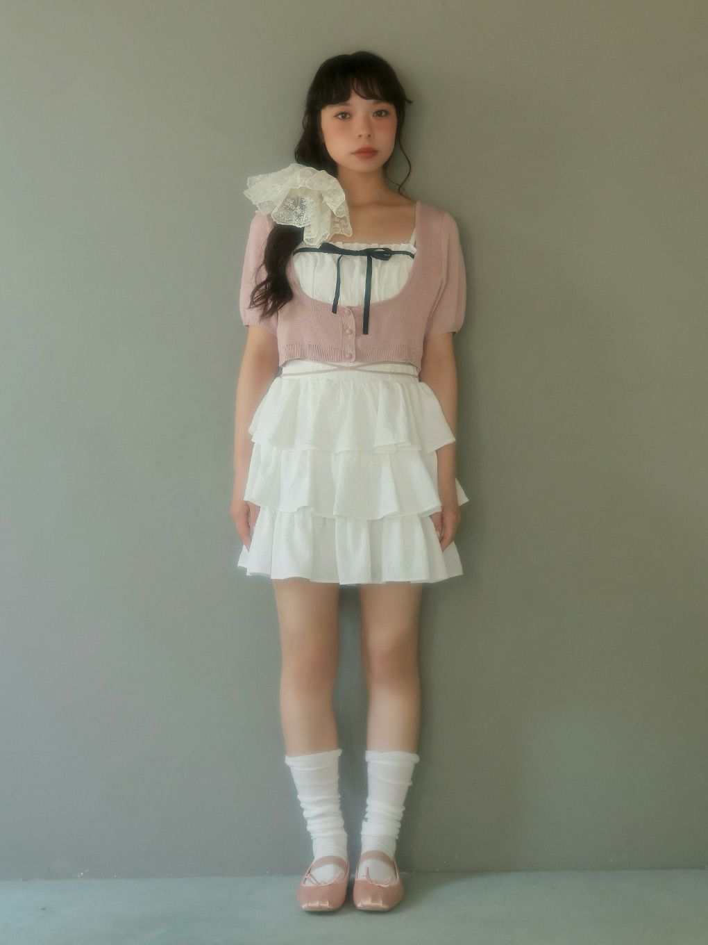 【BUBBLES】コケットティアードワンピース