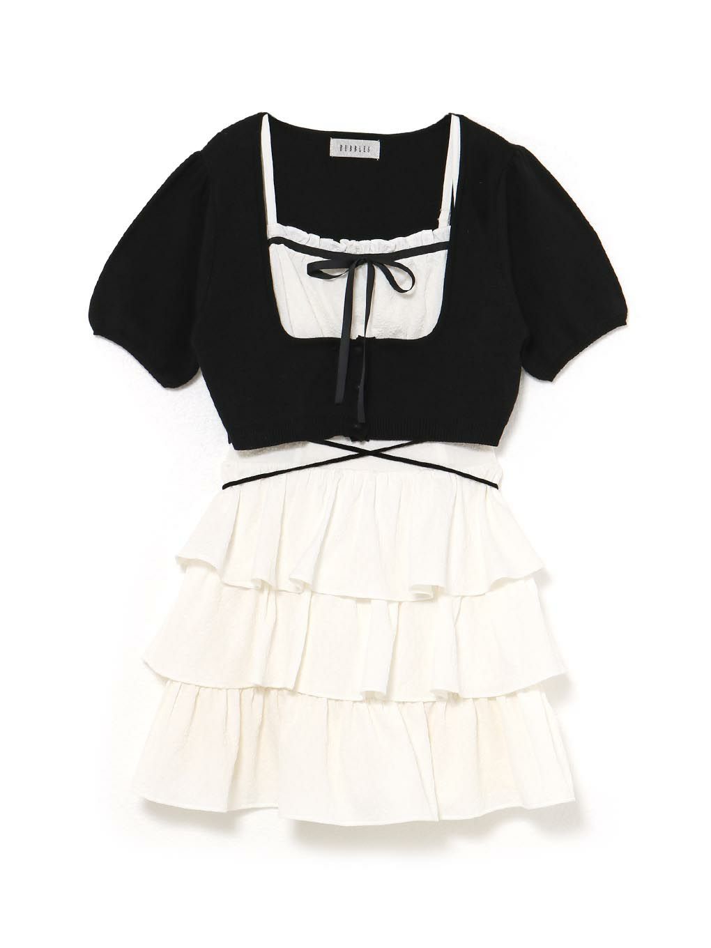 【BUBBLES】コケットティアードワンピース