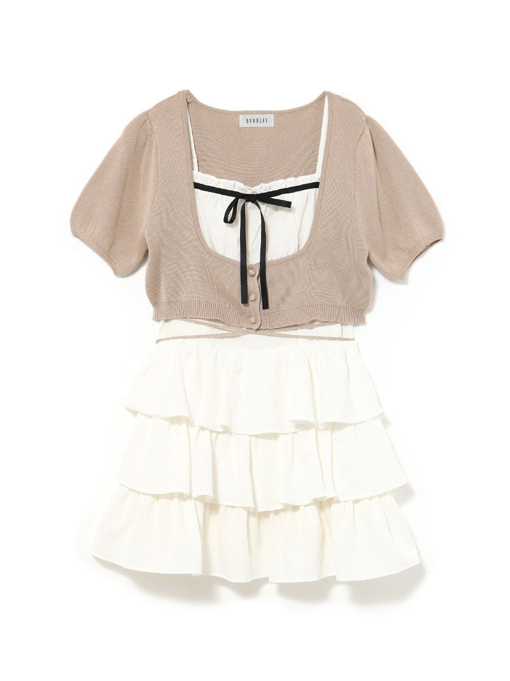 【BUBBLES】コケットティアードワンピース