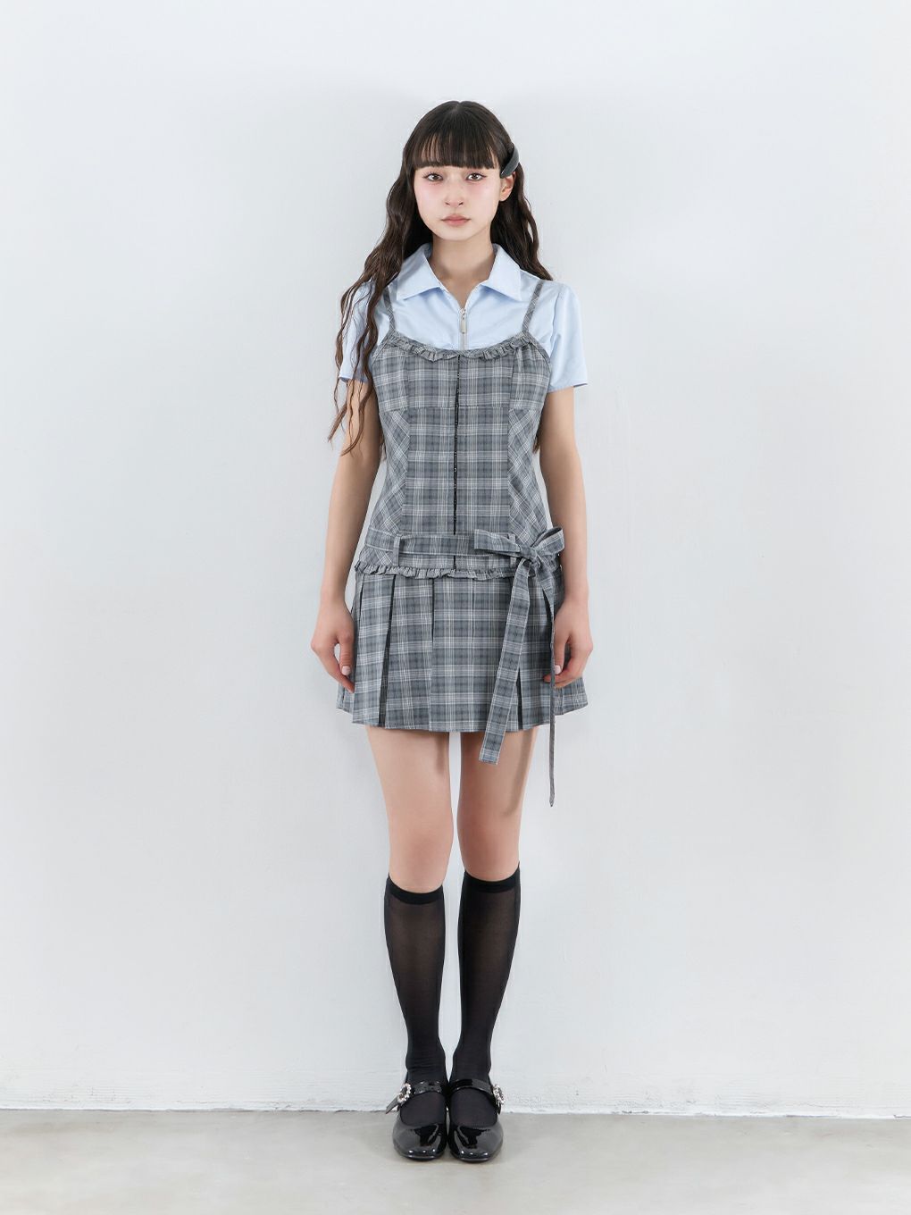 【BUBBLES】リボンプリーツキャミワンピース