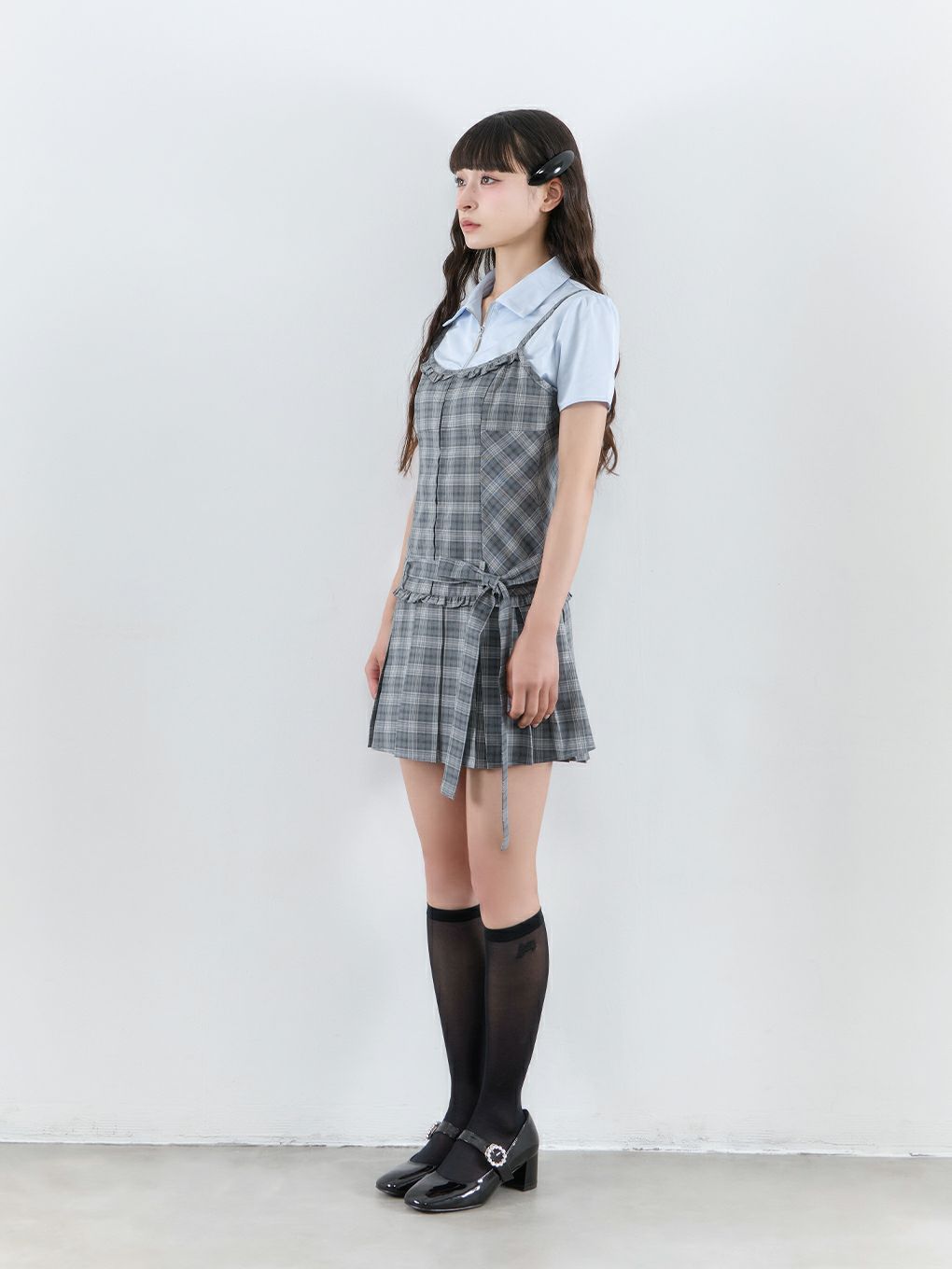 【BUBBLES】リボンプリーツキャミワンピース