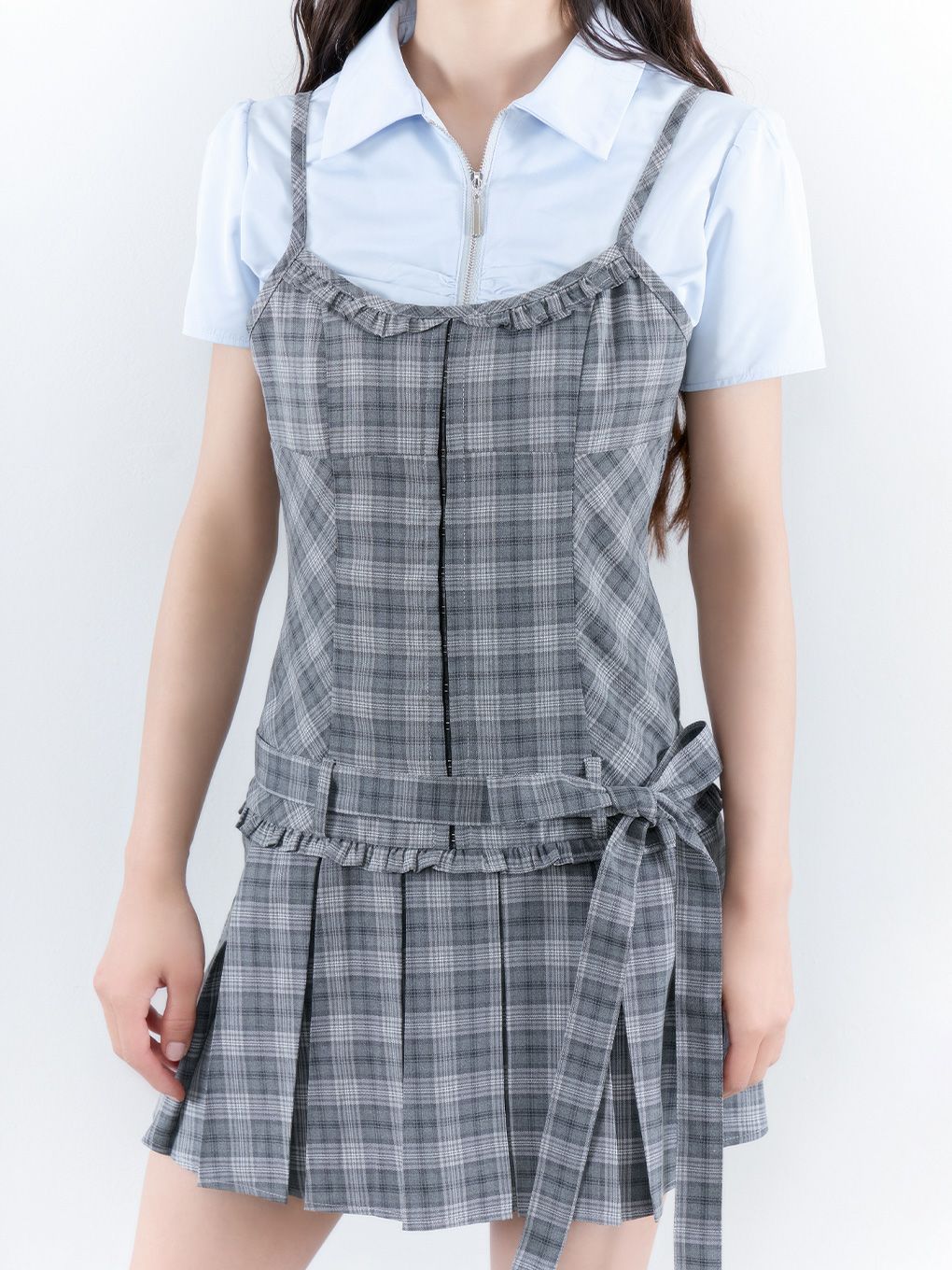 【BUBBLES】リボンプリーツキャミワンピース