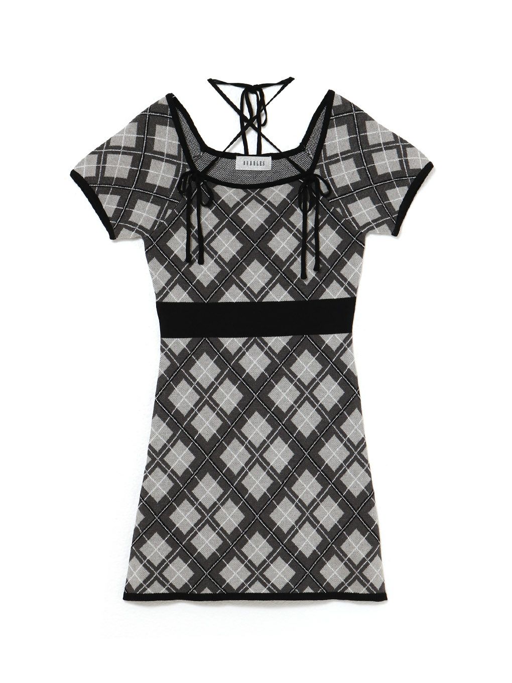 【BUBBLES】チェックジャガードワンピース