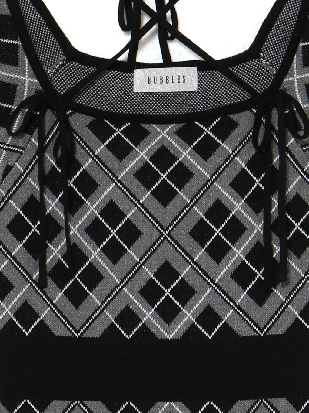 【BUBBLES】チェックジャガードワンピース