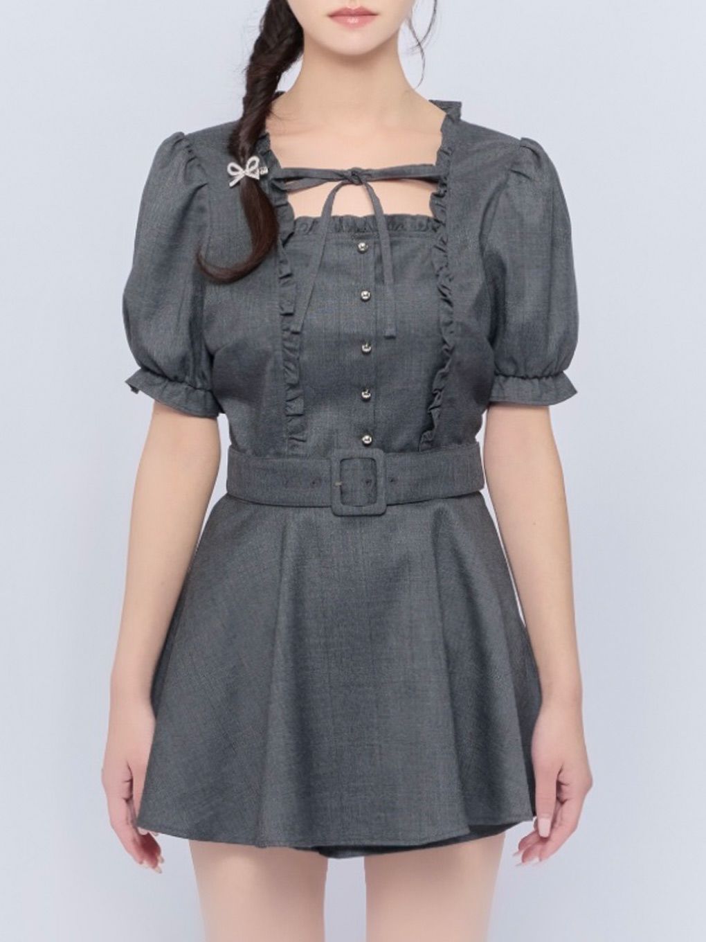 【BUBBLES】フリルペプラムセットアップ