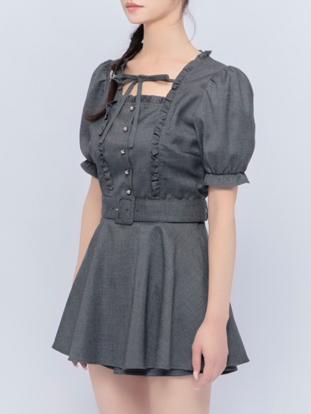 【BUBBLES】フリルペプラムセットアップ