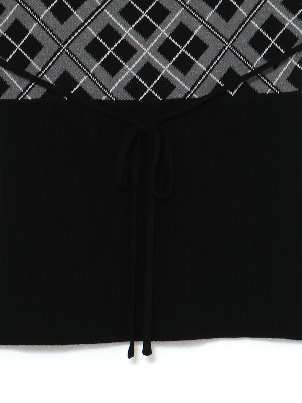 【BUBBLES】チェックジャガードトップス