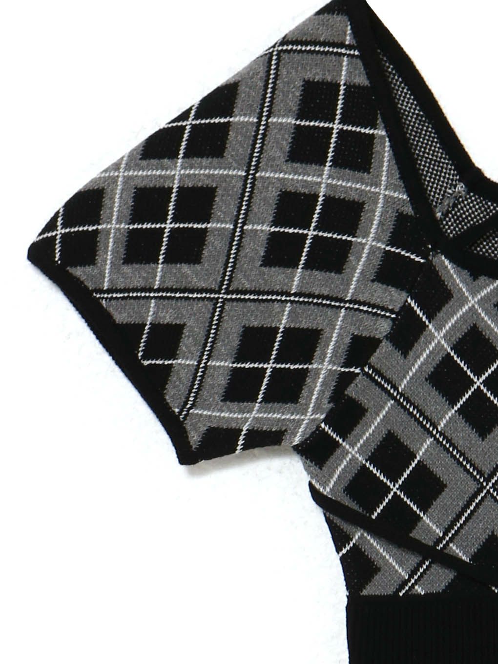 【BUBBLES】チェックジャガードトップス