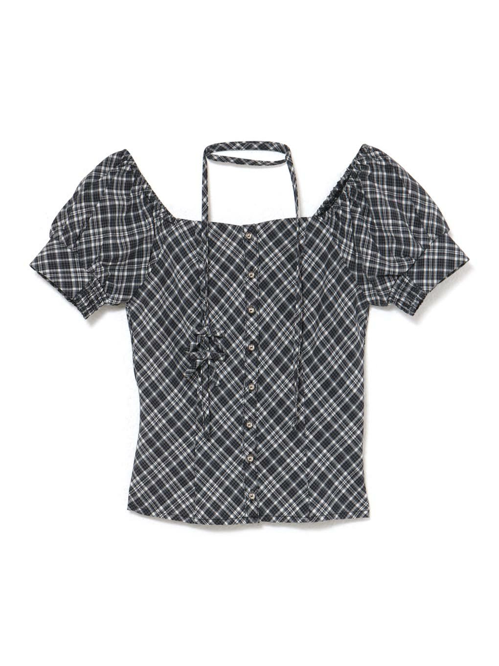 【BUBBLES】スクエアリボンブラウス