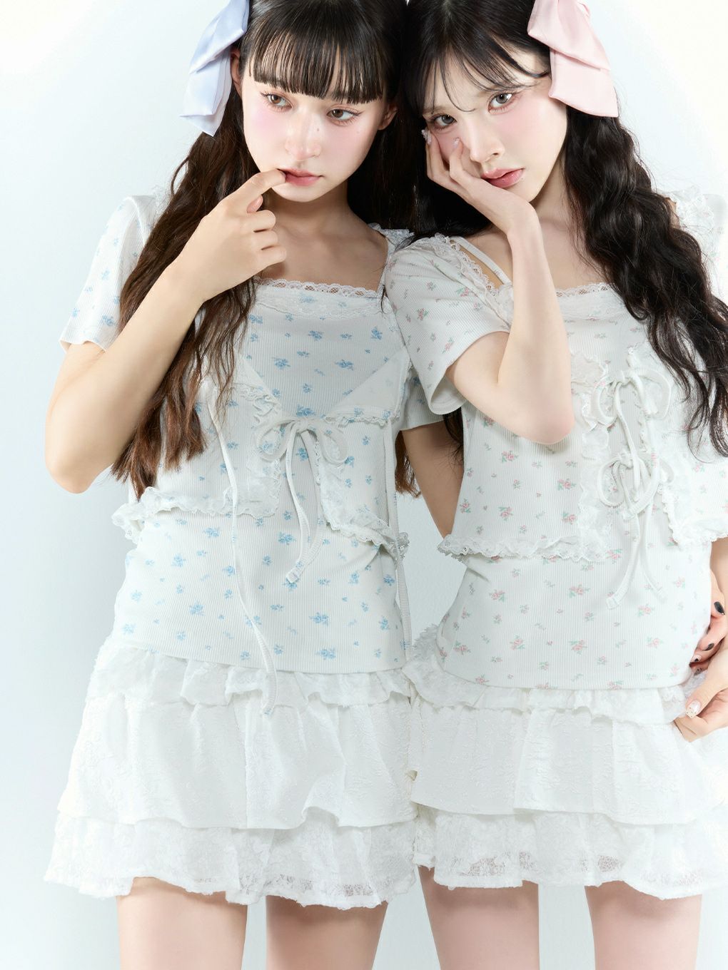 【BUBBLES】ジャガードレースカンカンスカート