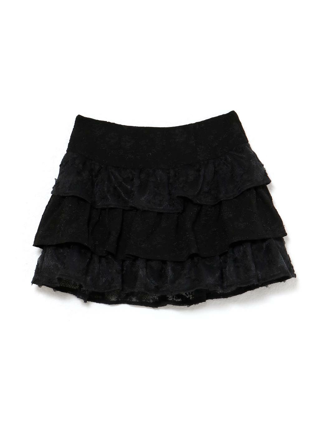 【BUBBLES】ジャガードレースカンカンスカート