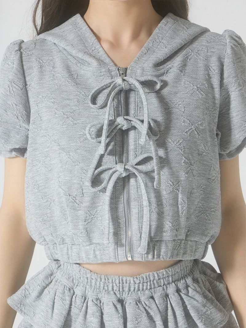 BUBBLES】ジャガードリボンパーカー | sparkling mall online store