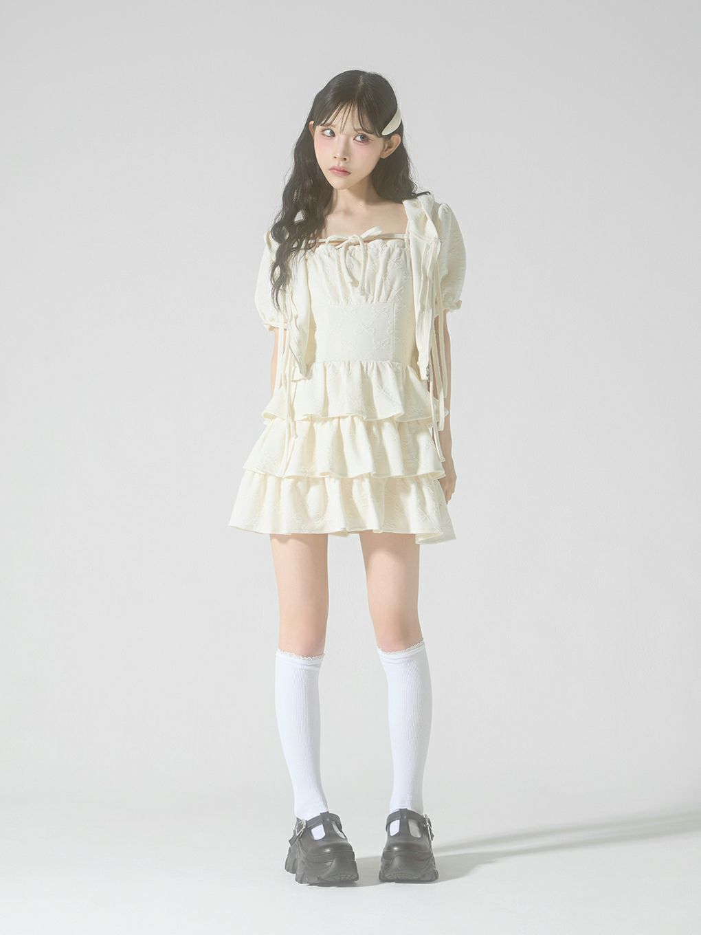 【BUBBLES】ジャガードリボンパーカー