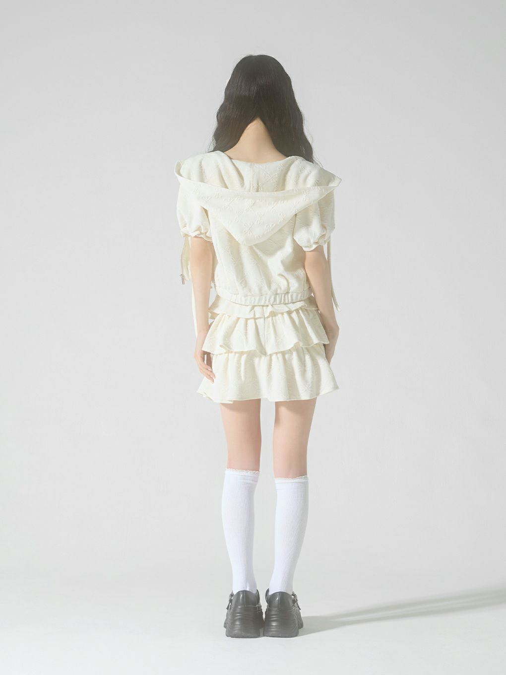 【BUBBLES】ジャガードリボンパーカー