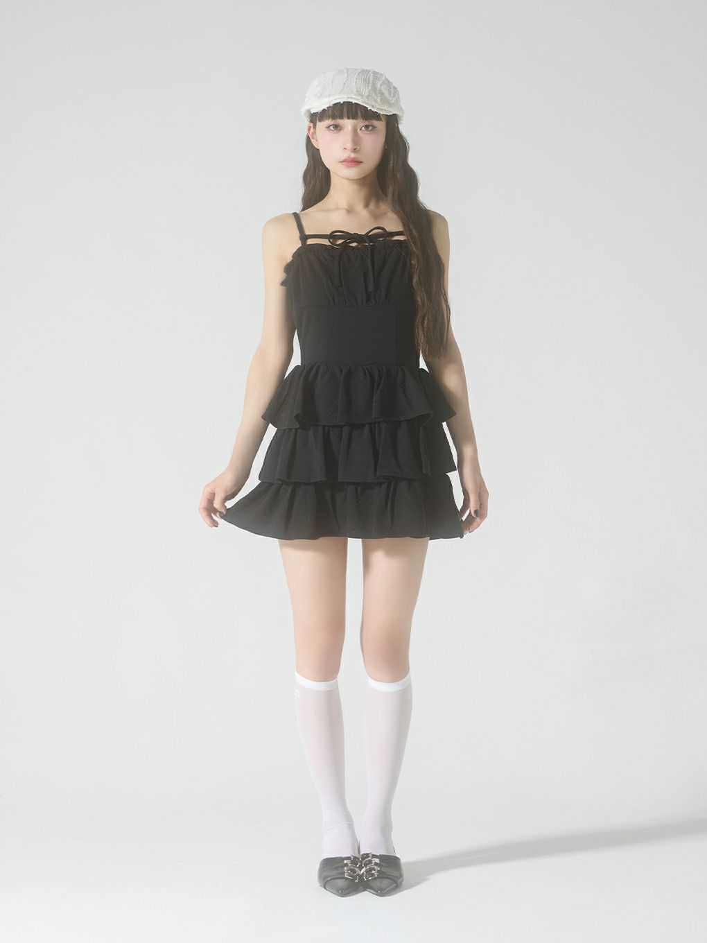 【BUBBLES】ティアードワンピース
