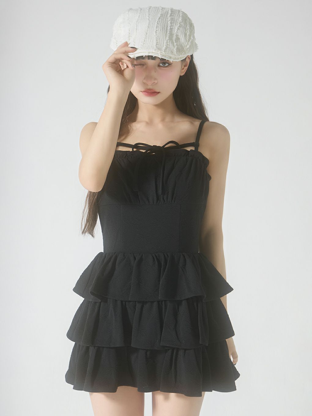 【BUBBLES】ティアードワンピース