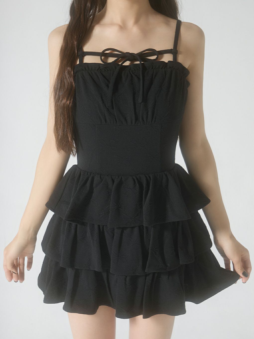 【BUBBLES】ティアードワンピース