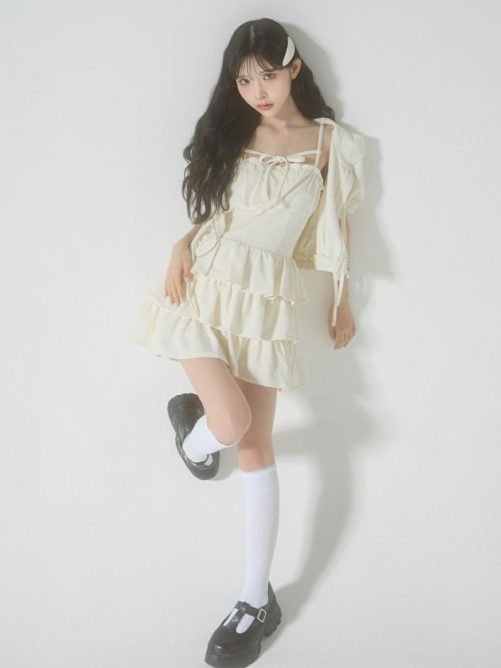 【BUBBLES】ティアードワンピース