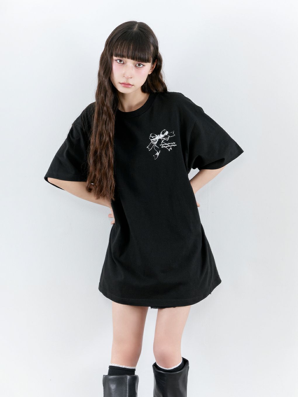 【BUBBLES】リボンプリントTEE